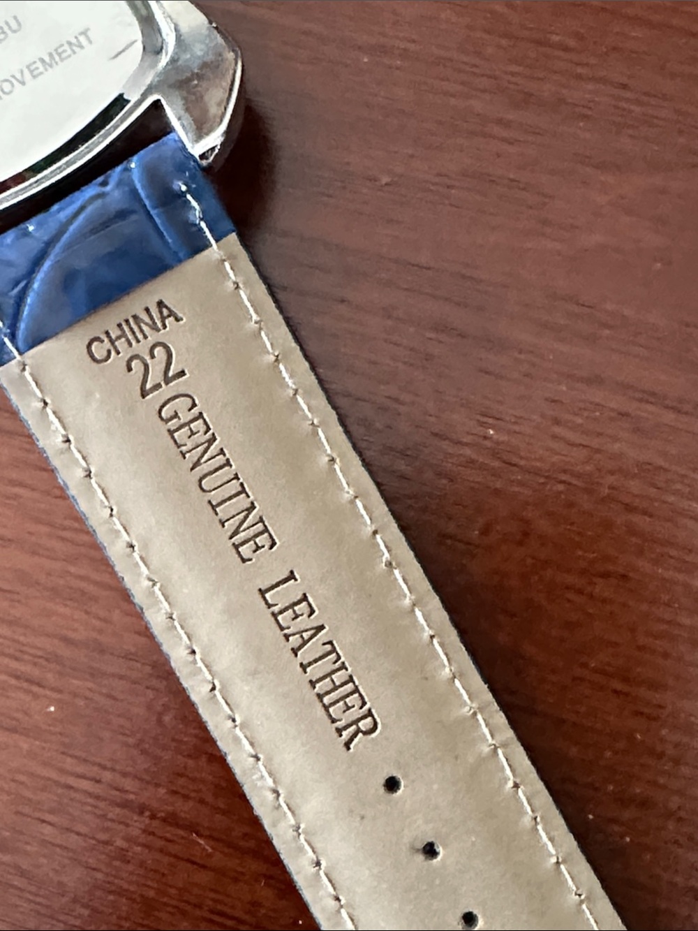NWOT Brighton Women’s Blue Leather croc Dress Watch with Crystal Accents - Picture 4 of 6